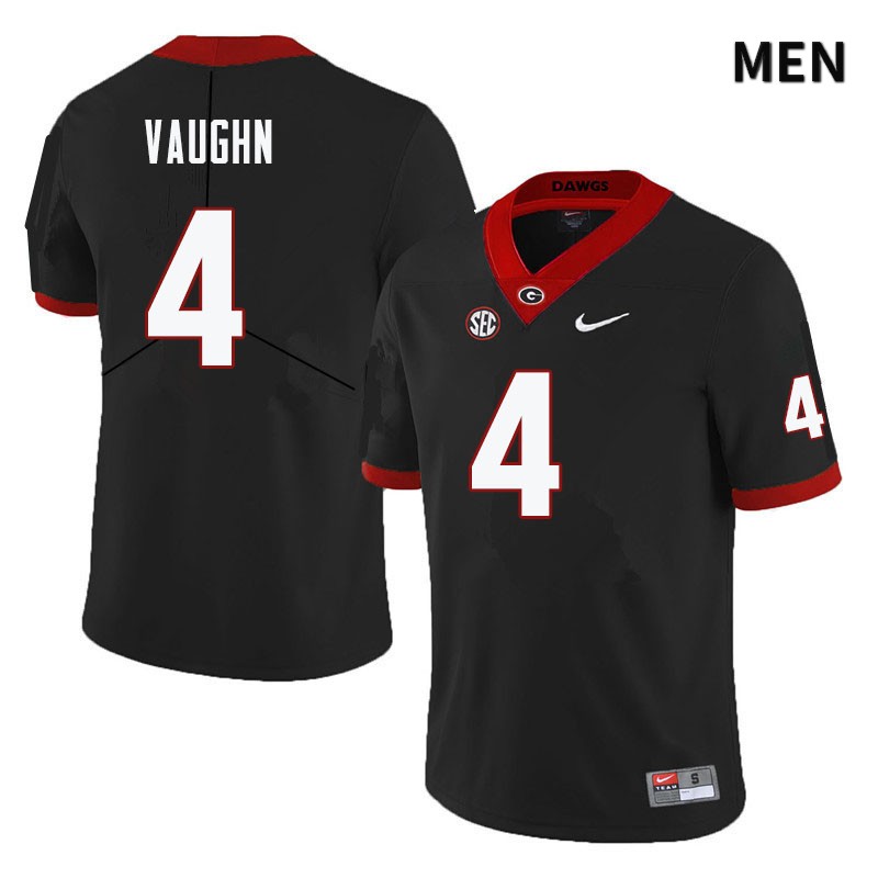 Georgia Bulldogs Men's Sam Vaughn #4 Black Stitched College UGA Football Jersey 23UG014JL